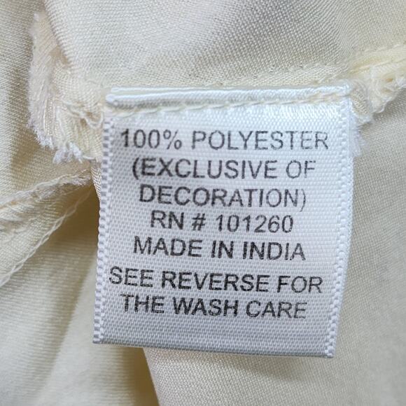 Her Destiny Nightgown Dress Women Large Ivory Satin Slip Ruched Top Pearls Sexy - Picture 13 of 14